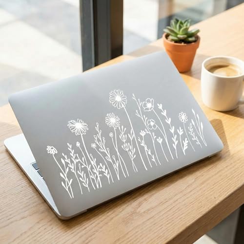 Image of 2Pcs Flowers Car Sticker for Headlight Waterproofs Headlight Window Decal for Vehicles Wildflowers Boho Car Sticker Decoration