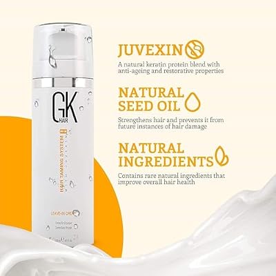 GK HAIR Global Keratin Leave in Conditioner Cream 130ml For Detangling Smoothing Strengthening Moisturizing & Frizz Control-ThermalStyleHer - 100ml/3.4oz