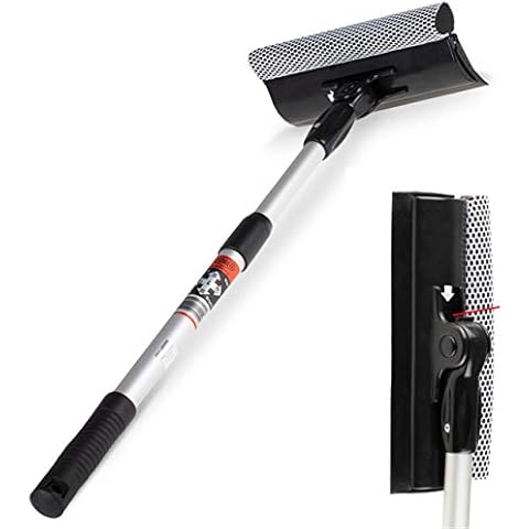 Heyner Telescopic Window Cleaner with Replaceable Sponge Cover