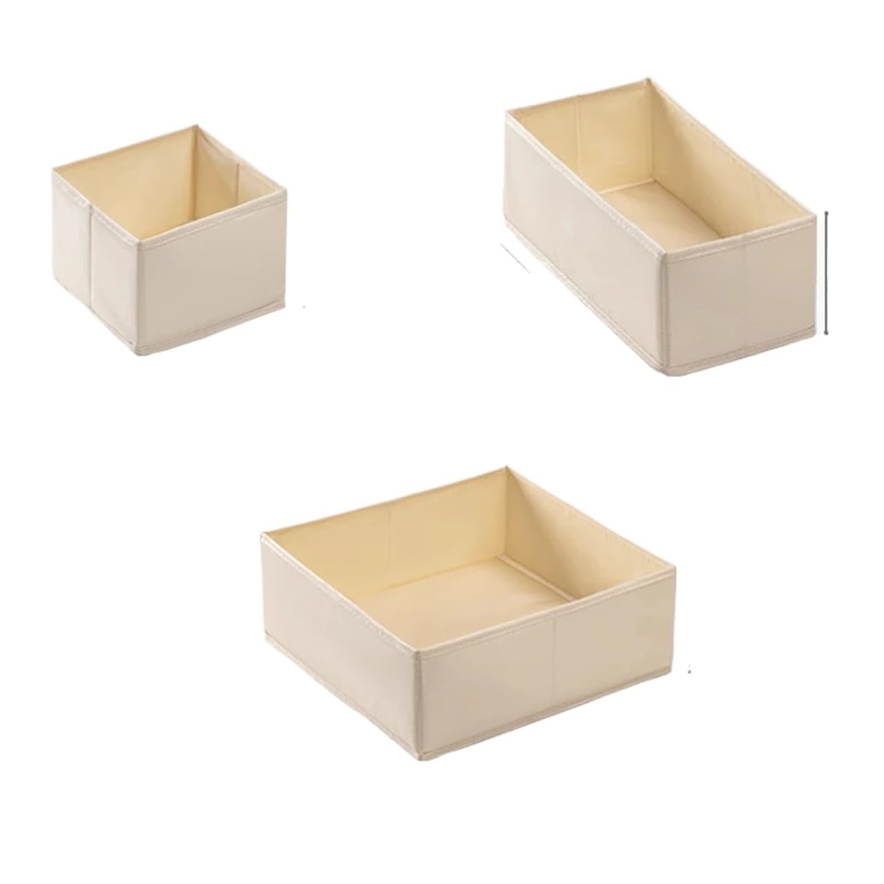 Aufbewahrungsbox im Schubladenstil, for Zuhause, faltbar, Baumwoll-Leinen-Etui, 3-teiliges Set, Kleiderschrank, Unterwäsche, BH, Socken, Finishing(3PCS)