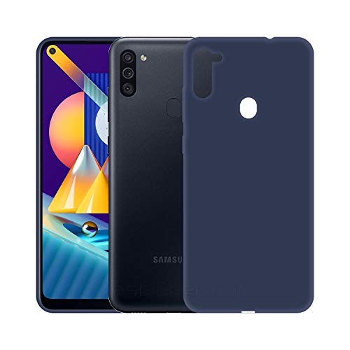 Image of Case Creation Luxurious OG Series for Samsung Galaxy M11 Case Cover,Anti-Dirty Slim Case Frosted Matte Cute Candy TPU Raised Bezel (Splash of Color) Back Cover for Samsung M11 -Navy Electric Blue