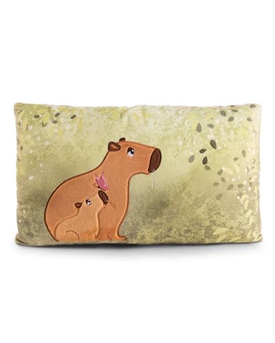 NICI Kuschelkissen Capybara Capy-Barbara 43 x 25cm - Flauschiges Capybara Kuscheltier Kissen für Mädchen Jungen & Babys Rechteckiges Stofftierkissen 61226