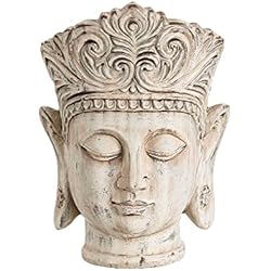 Maceteros Chinos Amazon LOLAhome Macetero de Buda de cerámica Beige