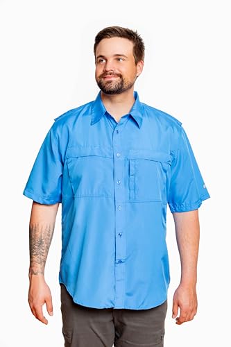 Men’s PESCADOR Fishing Shirt – Quick-Dry Lightweight Polyester, Sun Protection, Mesh Back, Button Down – XS–7XL & Tall Sizes2