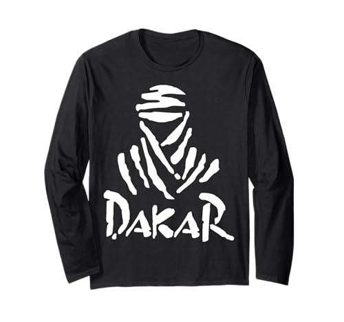 Sunshine Boy Graphic Arts - Camisa Unisex Adulto Manga Larga Gráfico Dakar Race Negro Talla Pequeña