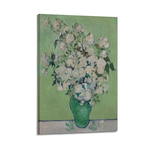 Poster Vincent Van Gogh Vase de roses 50x75 cm pour décoration murale
