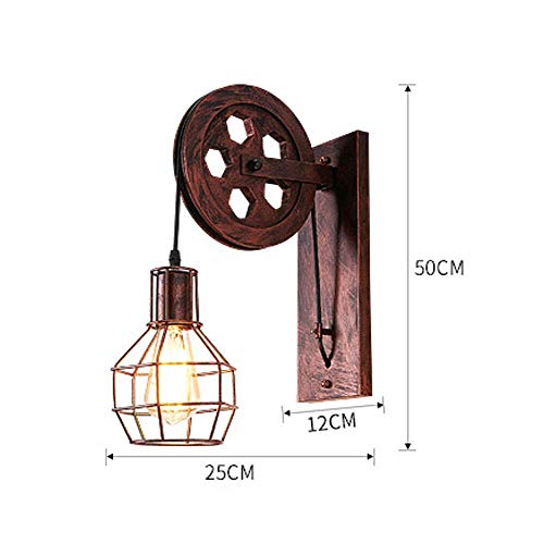 Wandlamp vintage retro plafondlamp loft lamp industriële lamp retro vintage lamp hanglamp loft metaal E27 voor landhuis… - Afbeelding 5