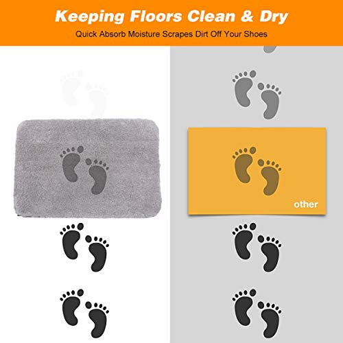 DECDEAL Tapete interno Tapete super absorvente de água de baixo perfil 20x32 polegadas Tapete de ent