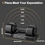 Dripex Hanteln, 11kg/24.5kg Verstellbare Kurzhantel mit Anti-Rutsch Griff, Einstellbaren Hantelscheiben und Ablageschale, Fitness Hantel Einzeln oder Ein Paar – Bild 3
