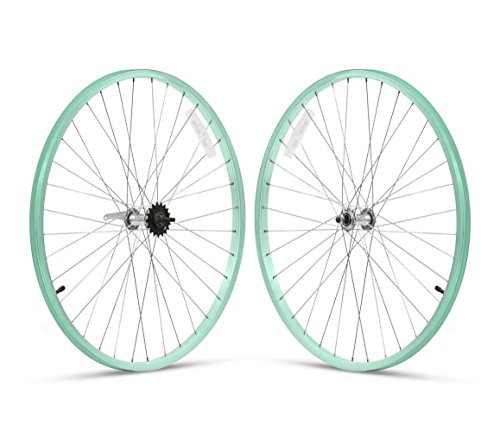 Firmstrong 1-Speed Beach Cruiser Bicycle Wheelset, Front/Rear, Mint Green, 26"