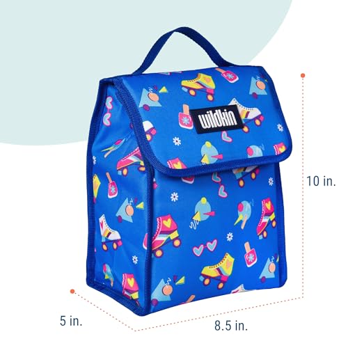 Image of Wildkin Kids Insulated Lunch Bag - Reusable, Ideal for Hot /Cold Snacks, School & Travel - Rad Roller Skates