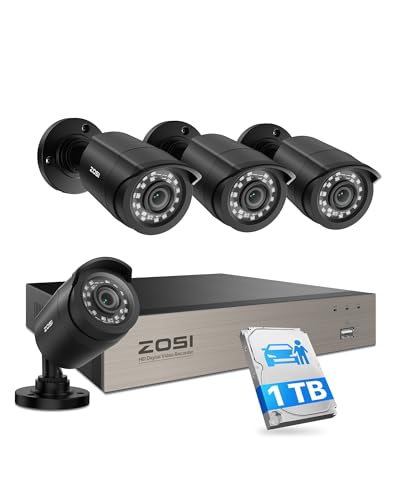ZOSI 3K Lite Security Camera System with AI Human Vehicle Detection,H.265+ 8CH HD TVI Video DVR...