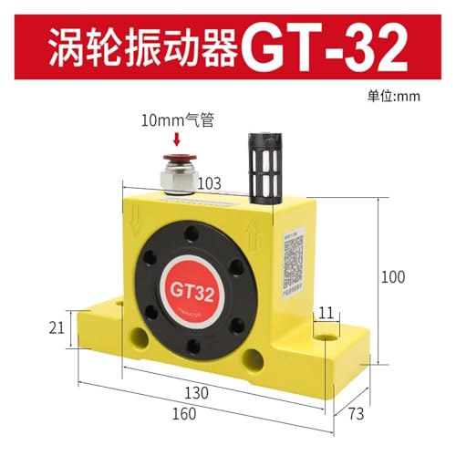 Turbine à vibration pneumatique GT16 pour compacter les moules