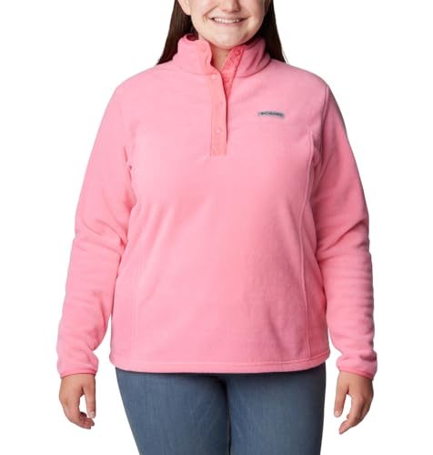 Image of Columbia Womens Benton Springs Half Snap II Pull Over Fleece Jacket, Dark Stone /Canoe /Vintage Blue, 3X