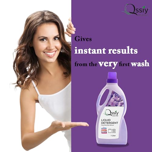 Image of Qssiy Liquid Laundry Detergent Can, Lavender, Concentrated Stain Remover for Hand & Machine Wash