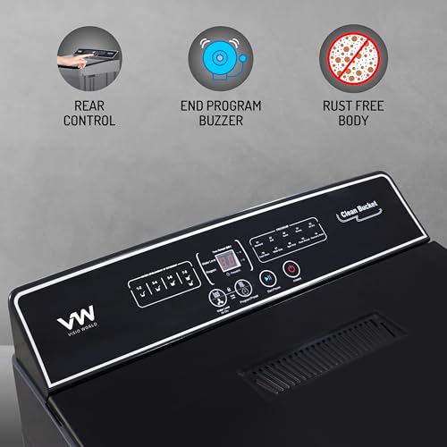 Image of VW V8 TurboWash 8 Kg 5 Star Fully-Automatic Top Loading Washing Machine (Grey)