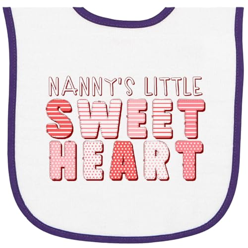 inktastic Nanny's Little Sweet Heart Baby Terry Cloth Bib