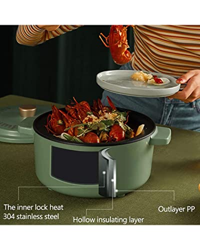 Panela Elétrica Portátil 2L Revestimento Antiaderente Frigideira Elétrica 3 Engrenagens Fogão Ajustá