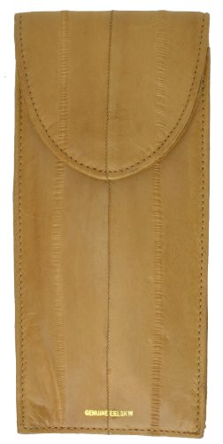 MARSHAL Genuine Eelskin Soft Leather Eyeglass Holder Case