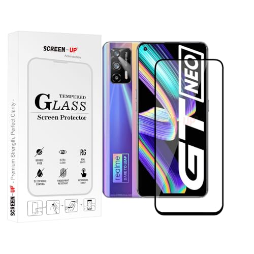 Image of ScreenUp Tempered Glass For Realme GT Neo - Ultra Clear, 9H Scratch Resistant, Full Coverage, Easy Install Screen Protector