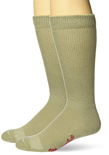 Wrangler Men's Non-Binding Ultra-dri Smooth Toe Boot Crew Socks 2 Pair Pack