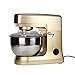 Stojak Mieszarki Do Pieczenia, Profesjonalny Food Mixer, Tilt-Head Ciasto Mixer 6-Biegowa Z Funkcją Pulse, Z 3.5L Misa Ze Stali Nierdzewnej, Dough Hook, Beater, Trzepaczka 1000W,Gold