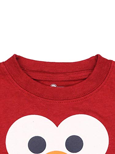 Sesame Street Boys Short Sleeve Tee (24 Months, Red Elmo Face)