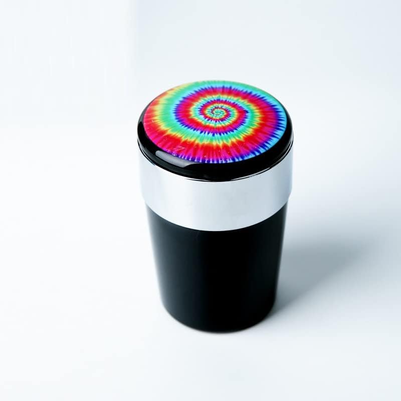 Ashtray Car Ashtray Cigar Ash Tray Cigarette Holder Rainbow Butterfly Printing Pattern Storage Cup Interior Accessories Cigar ashtray (Size : Style 1)