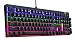 AUKEY Mechanical Keyboard LED Backlit Gaming Keyboard with Blue Switches, 104 Keys 100% Anti-ghosting with Metal Top Panel and Water-Resistant Design for PC and Laptop Gamers, Black