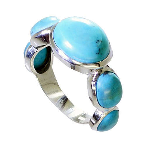 Anneaux argent massif et turquoise véritable pour sublimer votre style bohème
