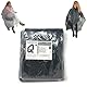 AQASKIN Einweg-Umhänge aus 30 g/m² Vliesstoff – Mengenrabatte – Einzeln verpackt – Maße 130 x 120 cm – 20er-Packung – Klettverschluss, Einheitsgröße (Schwarz, 20 Stück)