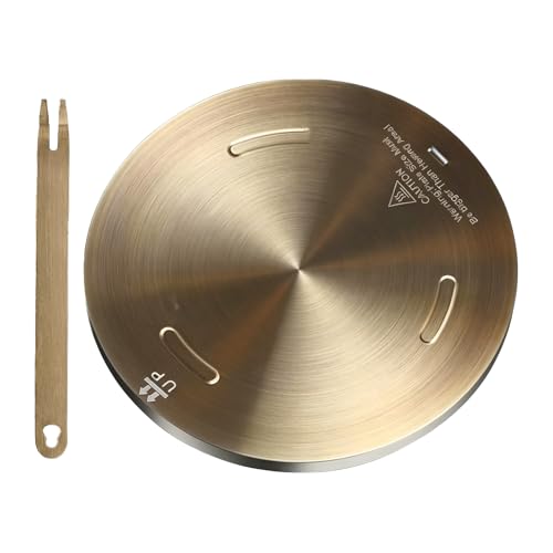 11inch Heat Diffuser Plate, Grourarty Stainless Steel Cooking Induction Adapter Simmer Plate for Electric Gas Glass Cooktop Hob Ring, Induction Cooktop Converter Plate With Handle