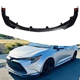 JAMESVAN 3 Pieces Front Bumper Lip Body Kit Spoiler for Toyota Corolla LE XLE Sedan 2020-2023,Front Bumper Lip Splitter Replacement Lower Bumper Body Compatible with Toyota Corolla LE XLE Sedan,Black