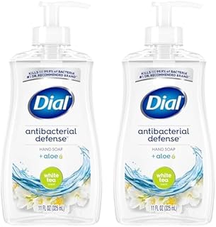 Dial Antibacterial Liquid Hand Soap, White Tea, 11 Fl Oz (Pack of 2)