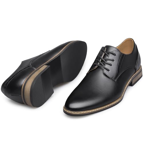 SILENTCARE Men's Oxford Formal Dress Shoes Comfort Classic Lace Up Shoes - Image 6