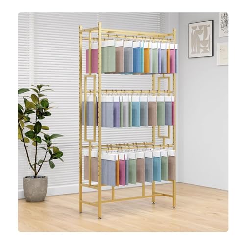 Présentoir de tissus pour aménagement magasin étagère double face 120cm