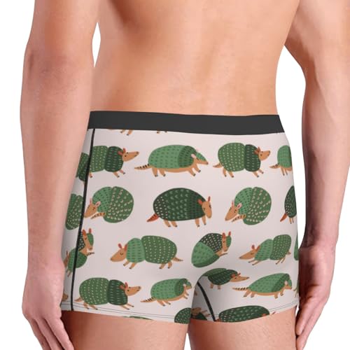 Cute Armadillo Print Underwear For Men Comfy Cozy Holiday Boxer Briefs4