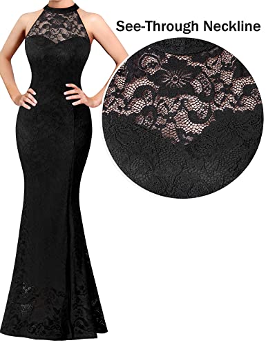 VFSHOW Womens Formal Sexy Halter High Slit Prom Wedding Guest Maxi Dress 2023 Illusion Sweetheart Neckline Evening Long Gown4