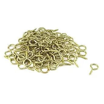 S SYDIEN Galvanized Iron 3/4 Inch Eye Hook Heavy Duty Screw Eyebolt Eyelet Screw for DIY Jewelry Making (100pcs)