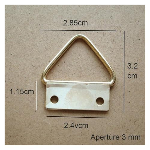 Image of CHATROOM 20pcs Triangle Double Hole Hanging Picture Frame Hardware Hook Home Decor Wall Mount Hanger Hook Ring Iron 3.2 X 2.85cm