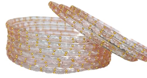 Image of JPS Plain and Glossy Finished Raindrop Glass Bangles Set for Women & Girls | Traditional Ethnic Chudi for Wedding, Party & Regular- Set of 12 Pcs of One Colour | Wedding Special