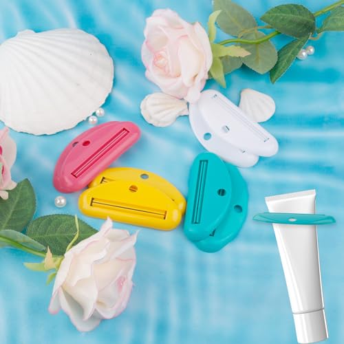 8pcs toothpaste squeezer plastic toothpaste tube roller squeezer assorted colors tooth paste clip holder tool for bathroom home use color 3