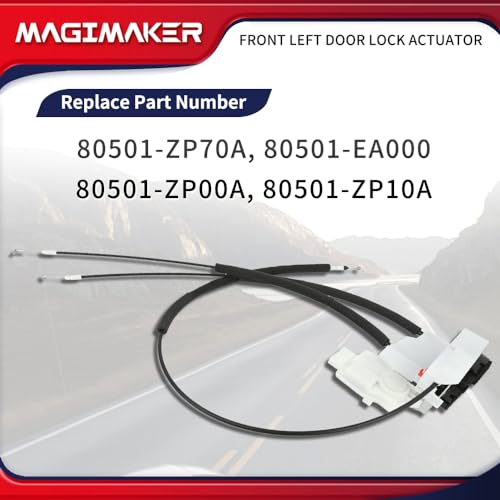 Image of Front Left Door Lock Latch Actuator Assembly Compatible with Nissan Frontier 2005-2021 Xterra 2005-2015 Pathfinder 2005-2012 Replace 80501-ZP70A Driver Side Door Latch Assy