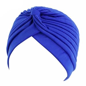 Wisafory Tulbandmuts voor dames, geknoopte tulbandmuts, chemo-hoofddoek, hoed, modieus, plooien, tulband, muts, hoofdbedekking, voor haarverlies, chemo