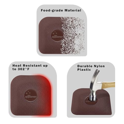 image for Matscover Pan Scraper, 5 Pcs Pot Scraper Plastic, Pot Scraper Non Scra