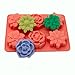 X-Haibei Elegant Flowers Soap Silicone Mold Jello Lotion Bar Cold Process Making Supplies 2oz, Dia. 2.5inch