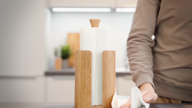 Houten keukenpapierhouder - Shop Scandinavisch interieur