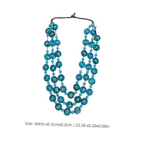 Collier en bois MOCHAMIK chaîne de perles pour femmes - 3
