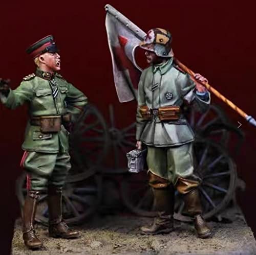 Kit Modelo Figura en Resina 1:35 Oficiales y Médicos WWII miniatura 1