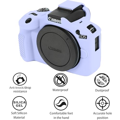 Funda protectora de silicona para Canon EOSR50 Lilac purple miniatura 2